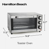 Hamilton Beach Toaster Oven 31401J 689024