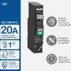 Square D QO 20A Single-Pole CAFCI Mini Dual Function Circuit Breaker