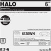 Halo 6 In. White Self-Flanged Eyeball Recessed Light Trim 6130WH Pack of 6 564509