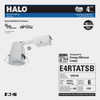 Halo Air-Tite 4 In. Remodel IC-Non-IC Rated Recessed Light Fixture Pack of 6 E4RTATSB 559045