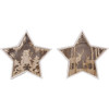 Alpine 2 In. W. x 9 In. H. x 10 In. L. Warm White LED Wooden Star Pack of 12