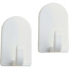 iDesign Soap Savers Mini White Plastic Adhesive Hook (2-Pack) 14101