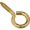 National Hardware #8 Brass Large Screw Eye (3-Count) N119-362