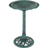 Best Garden Antique Verdigris Flower Pedestal Bird Bath B014-V 703318