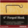 Panacea 6 In. Black Powder-Coated Straight Wrought Iron Hanging Plant Bracket 89406 714242