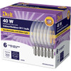 Do it 40W Equivalent Soft White B11 Candelabra LED Decorative Light Bulb (6-Pack)