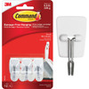 Command Small White Wire Hooks, 3 Hooks, 4 Strips 17067ES-3PK