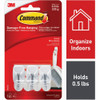 Command Small White Wire Hooks, 3 Hooks, 4 Strips 17067ES-3PK 626745