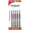 Diablo 4 In. x 6 TPI T-Shank HCS Jig Saw Blade for Fast Wood (5-Pack) DJT144D5 398482