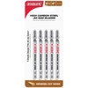 Diablo 4 In. x 10 TPI T-Shank HCS Reverse Cut Jig Saw Blade for Wood (5-Pack) DJT101BR5 395157