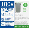 Square D QO 100A Double-Pole Standard Trip Outdoor Enclosed Main Breaker QO2100NRBCP 529306