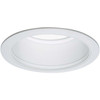 Halo 6 In. White Baffle Recessed Light Fixture Trim with 2 Removable Rings
