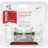 Defender Security 2 In. Satin Nickel Fluted Glass Door Knob