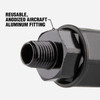 Flexzilla Pro 3/8 In. Barb 1/4 In. MNPT Reusable Air Hose End with Swivel