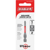 Diablo #2 Square Recess 2 In. Power Impact Screwdriver Bit DSQ22P1