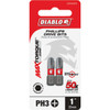 Diablo #3 Phillips 1 In. Insert Impact Screwdriver Bit (2-Pack) DPH31P2