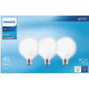 Philips 3pk 40w G25 Led Dl Bulb 567420 521199