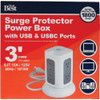 Do it Best 6-Outlet-3-USB 1800J White Surge Protector with 3 Ft. Cord LTS-6L-4U-C 549969
