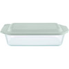 Pyrex 9 In. x 13 In. x 3 In. Glass Deep Baking Dish with Sage Lid 1134582