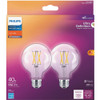 Warm Glow 2pk 40w G25 Clr Led Bulb 573345 530857