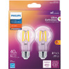 Warm Glow 2pk 40w A19 Wg Led Bulb 573451 530493