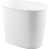 iDesign Kent 2 Gal. White Oval Wastebasket 93441