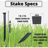 Master Mark 10 In. ABS Black Multipurpose Landscape Stakes (9-Pack) 12109 720056