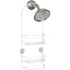 iDesign Rondo 2-Basket White Shower Caddy 58652