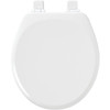 Bemis Mayfair Round Closed Front Slow Close White Wood Toilet Seat