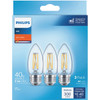 Philips 3pk 40w B11 Led Sw Bulb 567487 530649