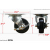 Shepherd Hardware 2 In. General-Duty Soft Rubber Swivel Plate Caster with Brake 9509 203033