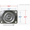 Shepherd Hardware 3 In. General-Duty Soft Rubber Swivel Plate Caster with Brake 9511 202851