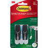 Command Outdoor Stainless Steel Wire Hooks with Foam Strips, 2 Hooks, 3 Strips 17065S-AWES 200908