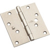 National Hardware 4 In. Satin Nickel Square Door Hinge, (3-Pack) N830-404