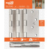National Hardware 4 In. Satin Nickel Square Door Hinge, (3-Pack) N830-404 201020