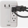 Prime Wire & Cable 6 Power & 2 USB White Rotating Surge Tap USB Charger PBRUSB346S-A 501925
