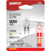 Satco 50W 120V Clear Bi-Pin GY6.35 Base T4 Halogen Special Purpose Light Bulb S3427 502097