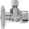 Do it Best 1-2 In. FIP x 1-4 In. OD Chrome-Plated Brass Quarter Turn Angle Valve DIB46PCLF 493706