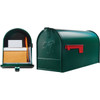 Gibraltar Elite T2 Large Green Steel Rural Post Mount Mailbox E1600GAM