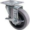 Shepherd Hardware 4 In. Thermoplastic Swivel Plate Caster with Brake 9736