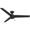 Hunter Cassius 52 In. Matte Black Damp Rated Ceiling Fan 59264