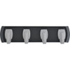 Hillman High and Mighty 5 Lb. Capacity Black Key Rail with Silver Hooks 515306 200047