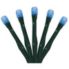 Holiday Wonderland Blue 500-Bulb LED Compact Light Set with Dark Green Wire 9976500 910465