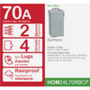 Square D Homeline 70A 2-Space 4-Circuit Raintight Main Lug Load Center HOM24L70RBCP 504335