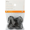 Kenney 5-8 In. To 3-4 In. Clip Curtain Ring, Black (14-Pack) KN75000V1 602375