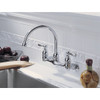 Peerless Claymore 2 Handle Wall Mount Kitchen Faucet P299305LF 460516