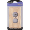 Amerelle 1-Gang Solid Oak Outlet Wall Plate, Unfinished Ash Amerelle 1-Gang Solid Oak Outlet Wall Plate, Unfinished Ash