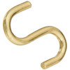 National Hardware 1 In. Brass Heavy Open S Hook (3-Count) N121-806