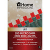 Home Impressions Red 100-Bulb Micro 5MM Mini LED Light Set