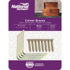 National Hardware 1 In. x 1-2 In. Brass Steel Corner Brace (4-Count) N190-819 256773